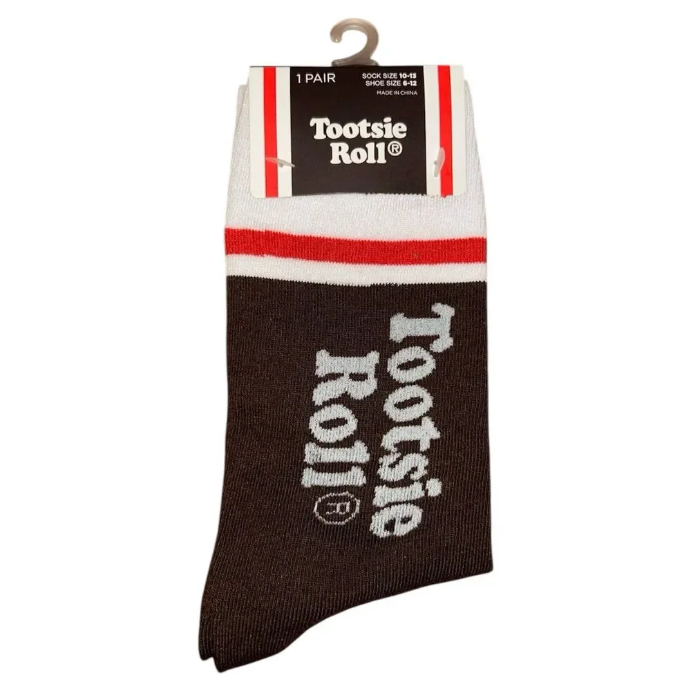 3x Tootsie Roll Pop Novelty Crew Socks Adult Set Size 6-12